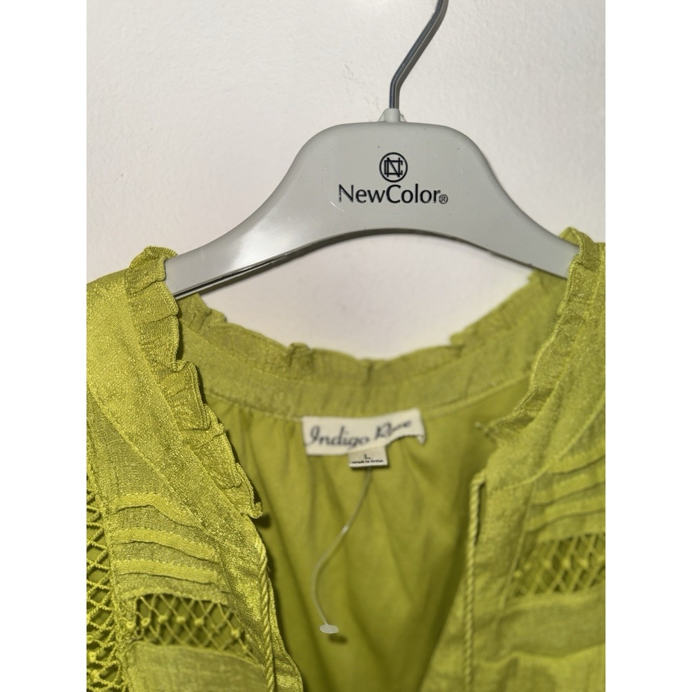 Indigo Rose lime green midi dress L(with imperfections) read description - Picture 11 of 16